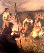 Henry Herbert La Thangue The Harvester's Supper oil painting
